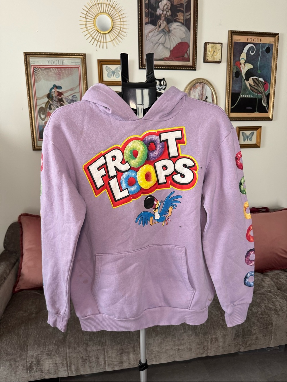 Froot Loops Graphic Purple Hoodie